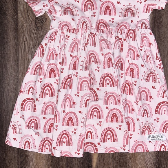 Bella & Omi Girls size 8 Rainbow Heart Tunic Top - Picture 3 of 8